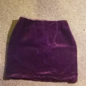 Marroon velvet skirt
